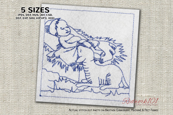 Baby Jesus with Sheep Design