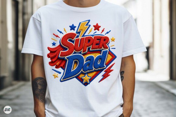 Superhero Dad Faux Embroidery Father Day Review